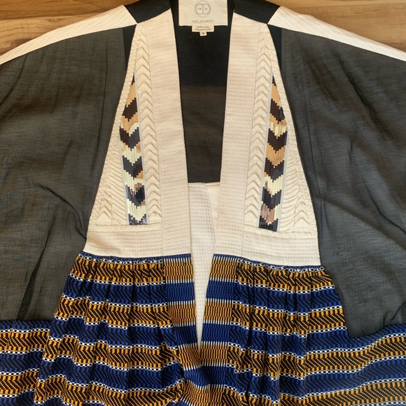 ANTHRO Striped Swing Kimono Cardigan by Amit Aggarwal - Picture 4 of 15